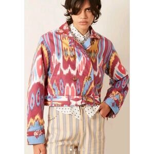 NWT Alix Of Bohemia Domino Grape Ikat Jacket Size S Boho Hippie